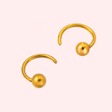 Ball Open Huggie Hypoallergenic Earrings