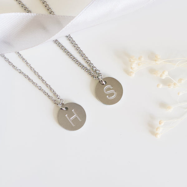 A-Z Initial Necklace Silver