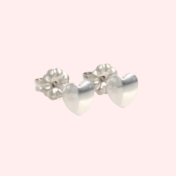 Heart Titanium Stud Hypoallergenic Earrings