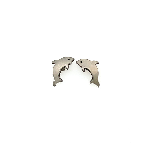 Dolphin Titanium Hypoallergenic Stud Earrings