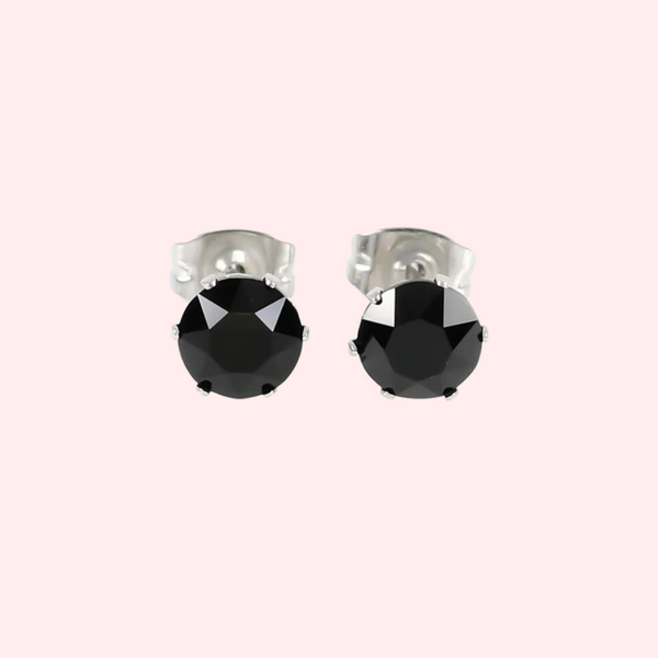 Jet Swarovski Crystal Hypoallergenic Earrings
