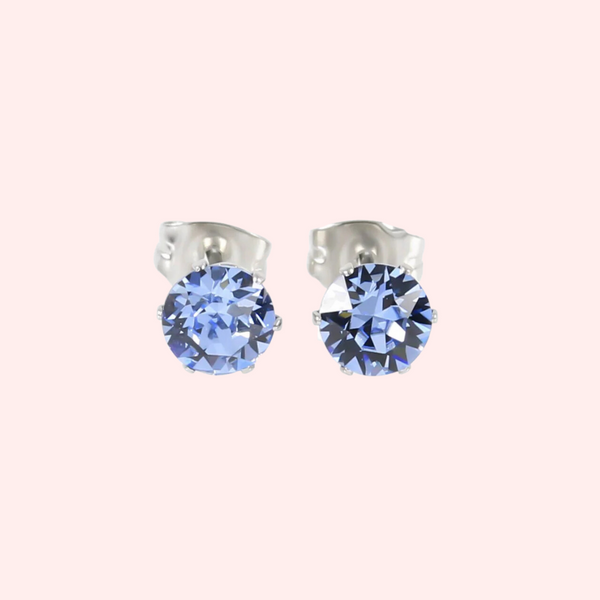Light Sapphire Swarovski Crystal Hypoallergenic Earrings