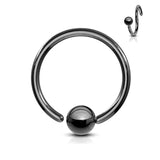8mm One-Side Fixed Ball Ring Hypoallergenic Nose/ Cartilage Ring