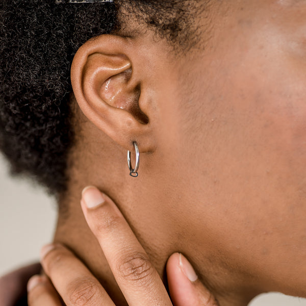Open Heart Huggie Hypoallergenic Earrings