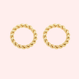 Braided Open Circle Hypoallergenic Earrings