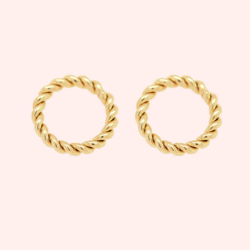 Braided Open Circle Hypoallergenic Earrings
