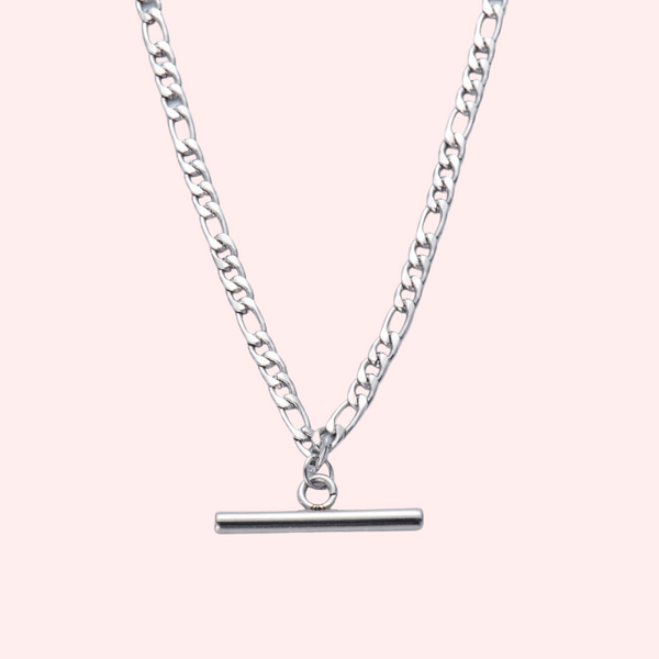 Figaro Link Bar Pendant Hypoallergenic Necklace