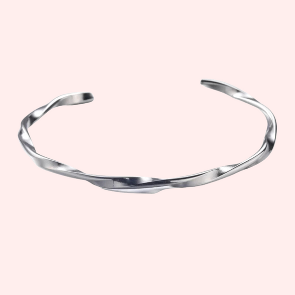 Twisted Hypoallergenic Open Bangle